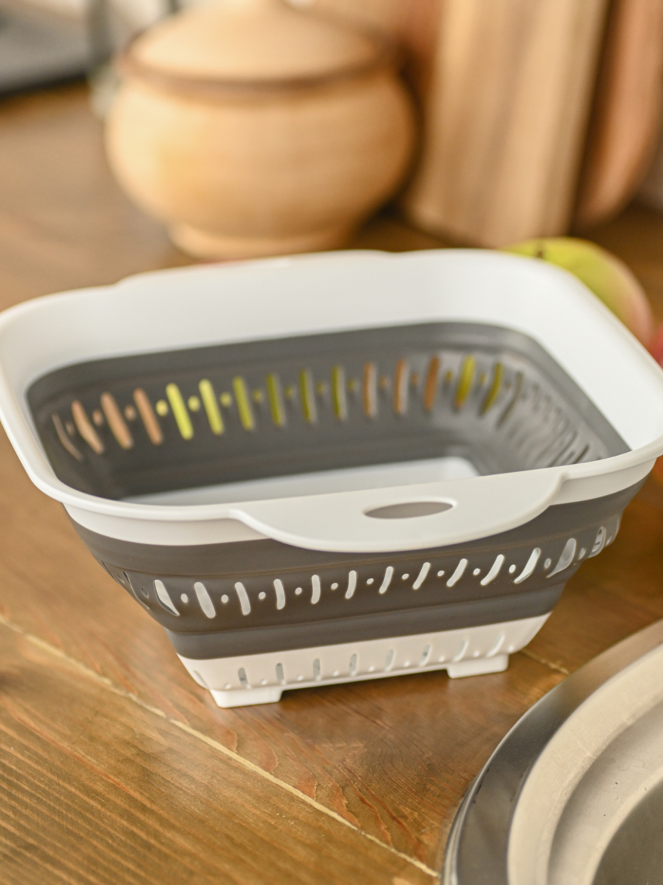 Дуршлаг складной MBM MY HOME модель KP-75 WHITE/GRAY Фото