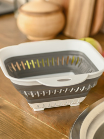 Дуршлаг складной MBM MY HOME модель KP-75 WHITE/GRAY Фото