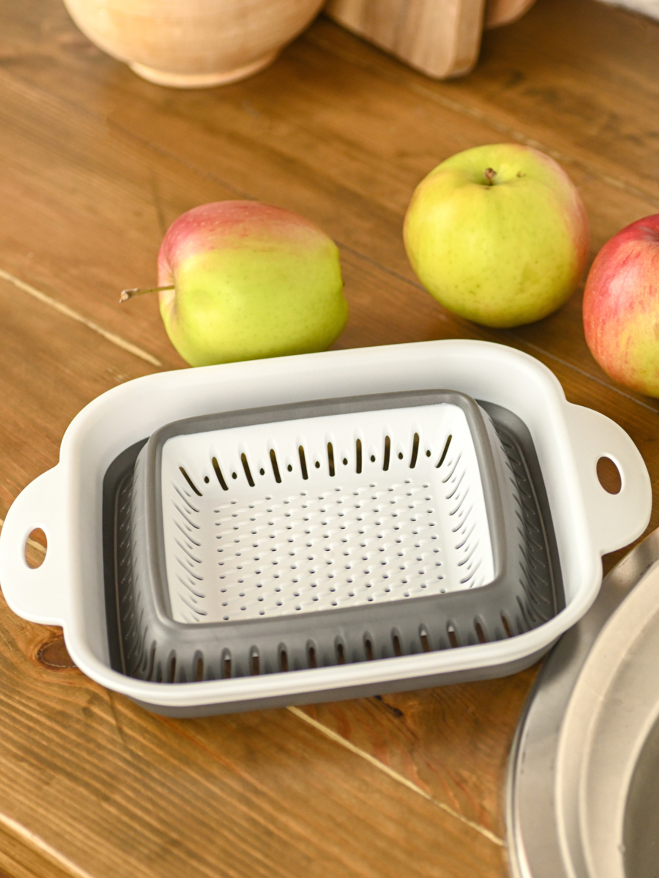 Друшляк складаний MBM HOME модель KP-75 WHITE/GRAY Фото