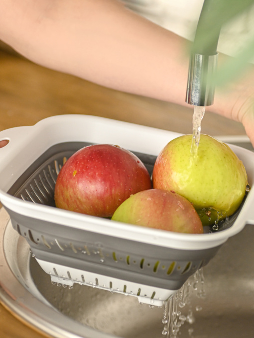 Дуршлаг складной MBM HOME модель KP-75 WHITE/GRAY Фото