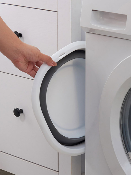 Тазик складной MBM HOME модель KP-76 WHITE/GRAY Фото