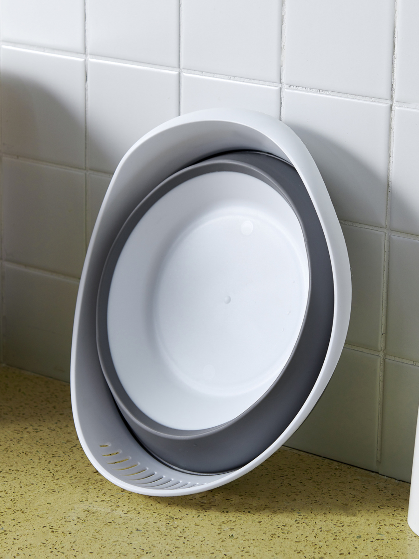 Друшляк складаний MBM HOME модель KP-78 WHITE/GRAY Фото