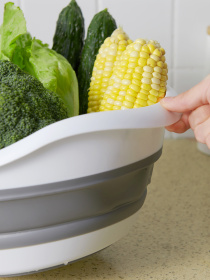 Друшляк складаний MBM HOME модель KP-78 WHITE/GRAY Фото