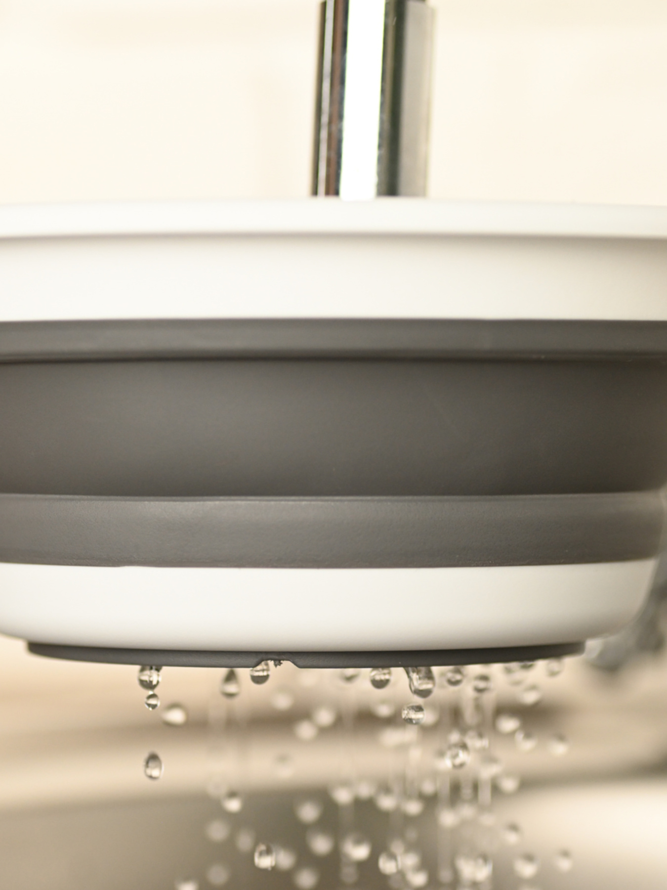 Друшляк складаний з ручкою MBM MY HOME модель KP-79 WHITE/GRAY Фото