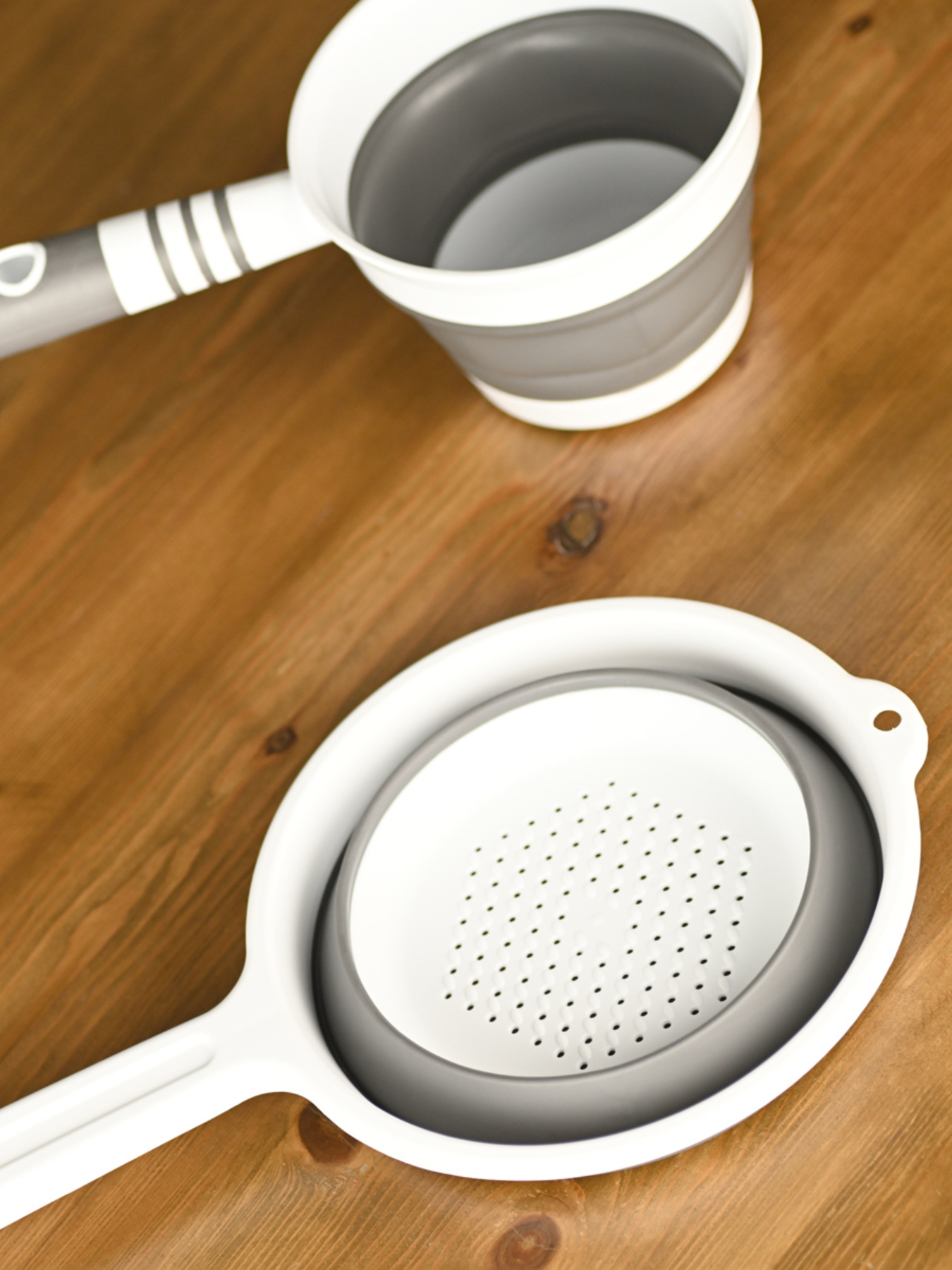 Друшляк складаний з ручкою MBM HOME модель KP-79 WHITE/GRAY Фото