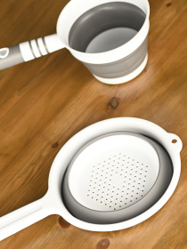 Друшляк складаний з ручкою MBM HOME модель KP-79 WHITE/GRAY Фото