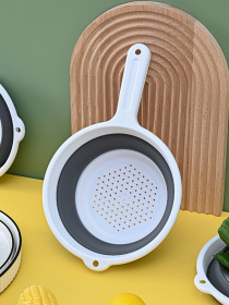 Друшляк складаний з ручкою MBM HOME модель KP-79 WHITE/GRAY Фото