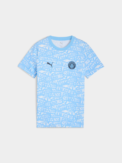 Футболка спортивна PUMA Mcfc Ftblculture Tee Aop Jr Модель 782675 Фото