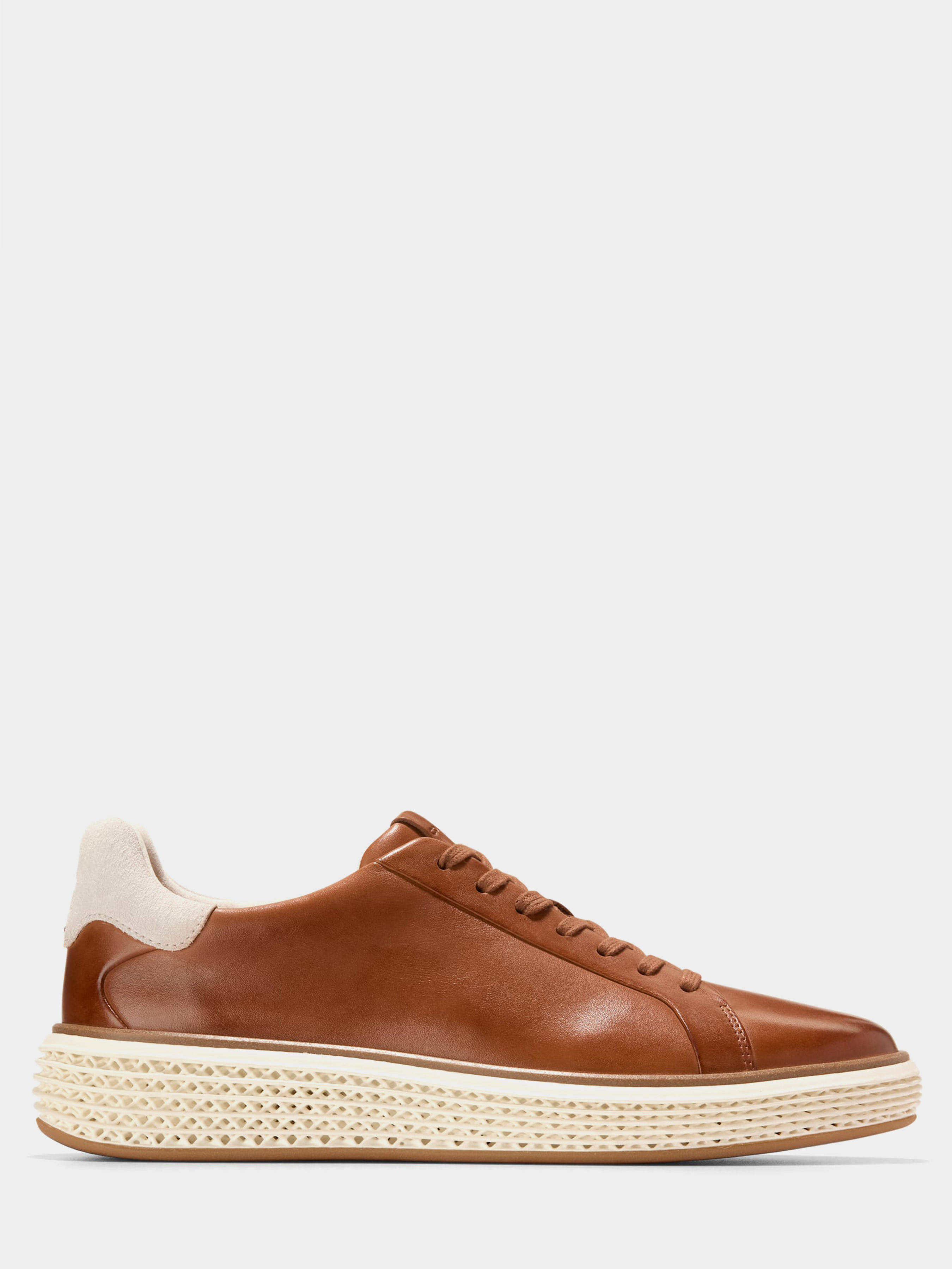 Шкіряні Чоловічі Кеди низькі Cole Haan  (C42302) колір світло-коричневий