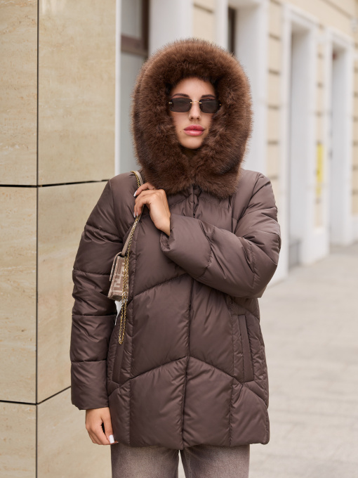 Зимняя куртка MilaNova модель Куртка К-344 шоколадный Фото