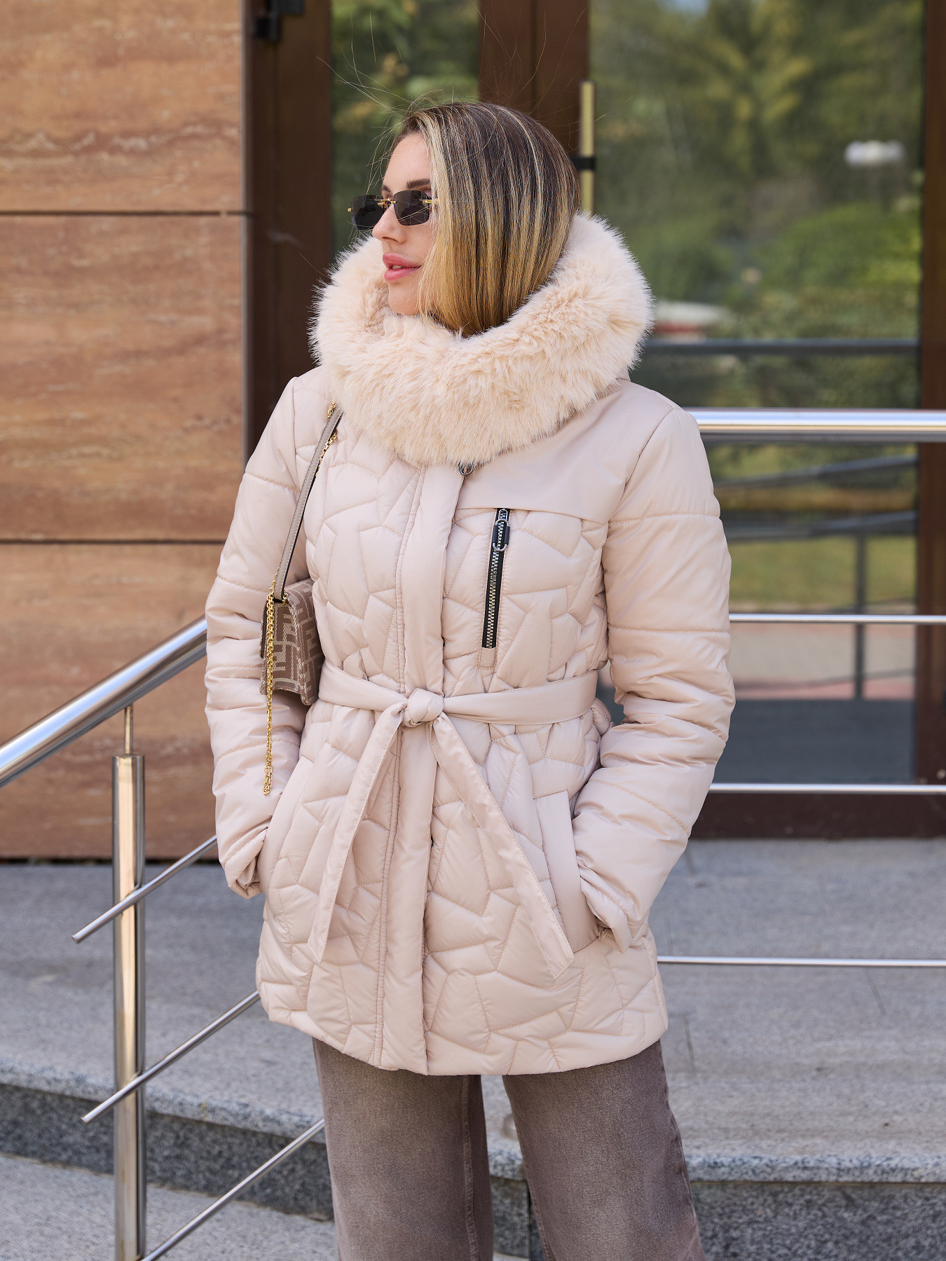 Зимняя куртка MilaNova модель Куртка К-345 бежевый Фото