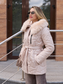 Зимняя куртка MilaNova модель Куртка К-345 бежевый Фото