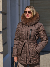 Зимова куртка MilaNova модель Куртка К-345 шоколадний Фото