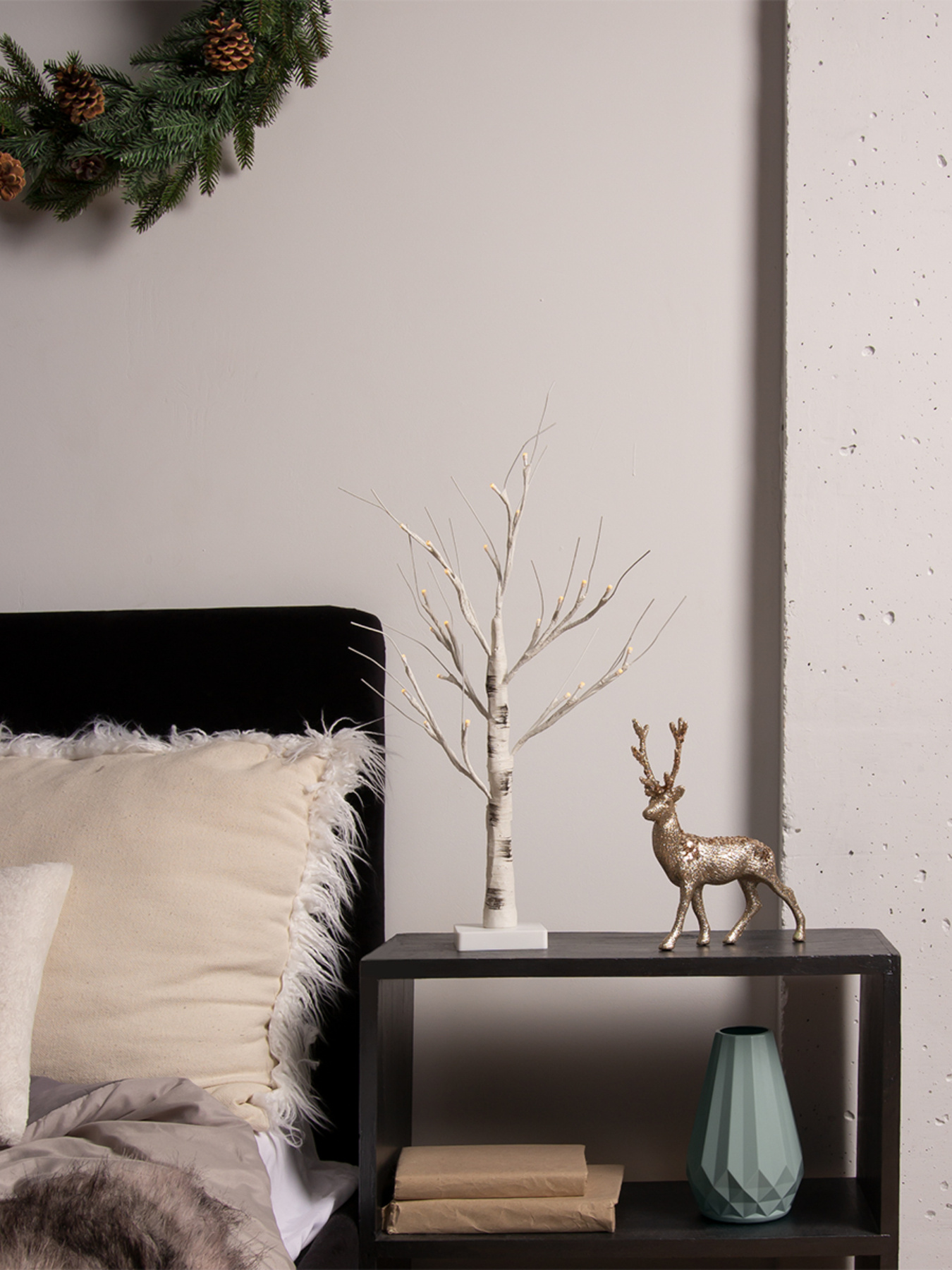 Дерево світлодіодне на батарейках MBM HOME модель DH-LAMP-01 WHITE Фото