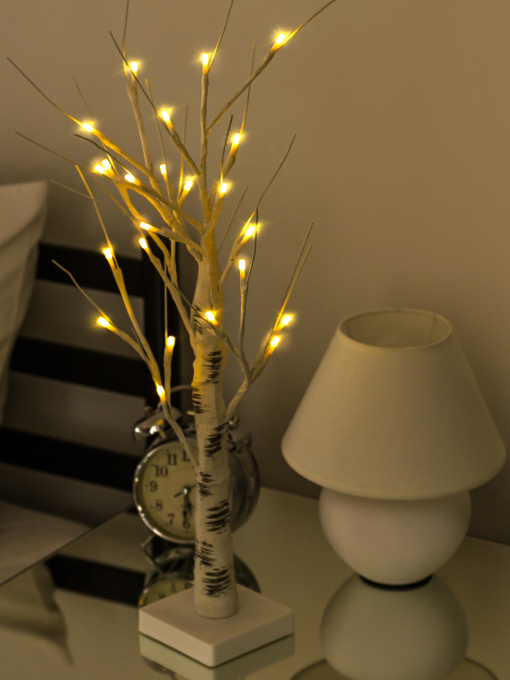 Дерево светодиодное на батарейках MBM HOME модель DH-LAMP-01 WHITE Фото