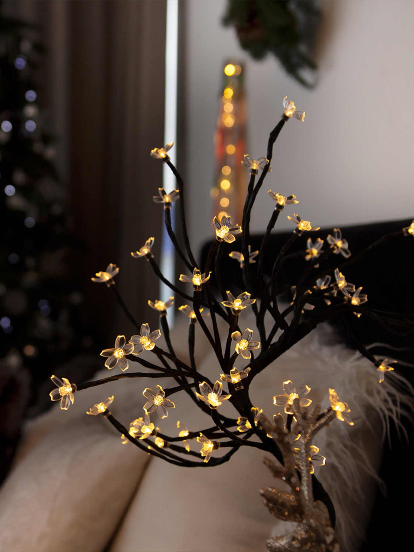 Дерево светодиодное на батарейках MBM MY HOME модель DH-LAMP-03 BLACK Фото