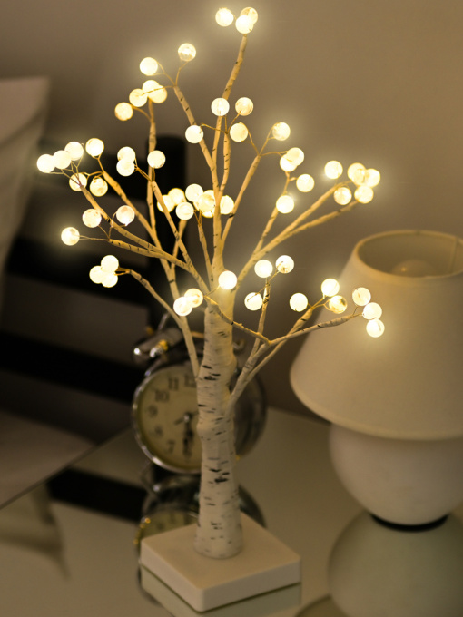 Дерево світлодіодне на батарейках MBM MY HOME модель DH-LAMP-04 WHITE Фото