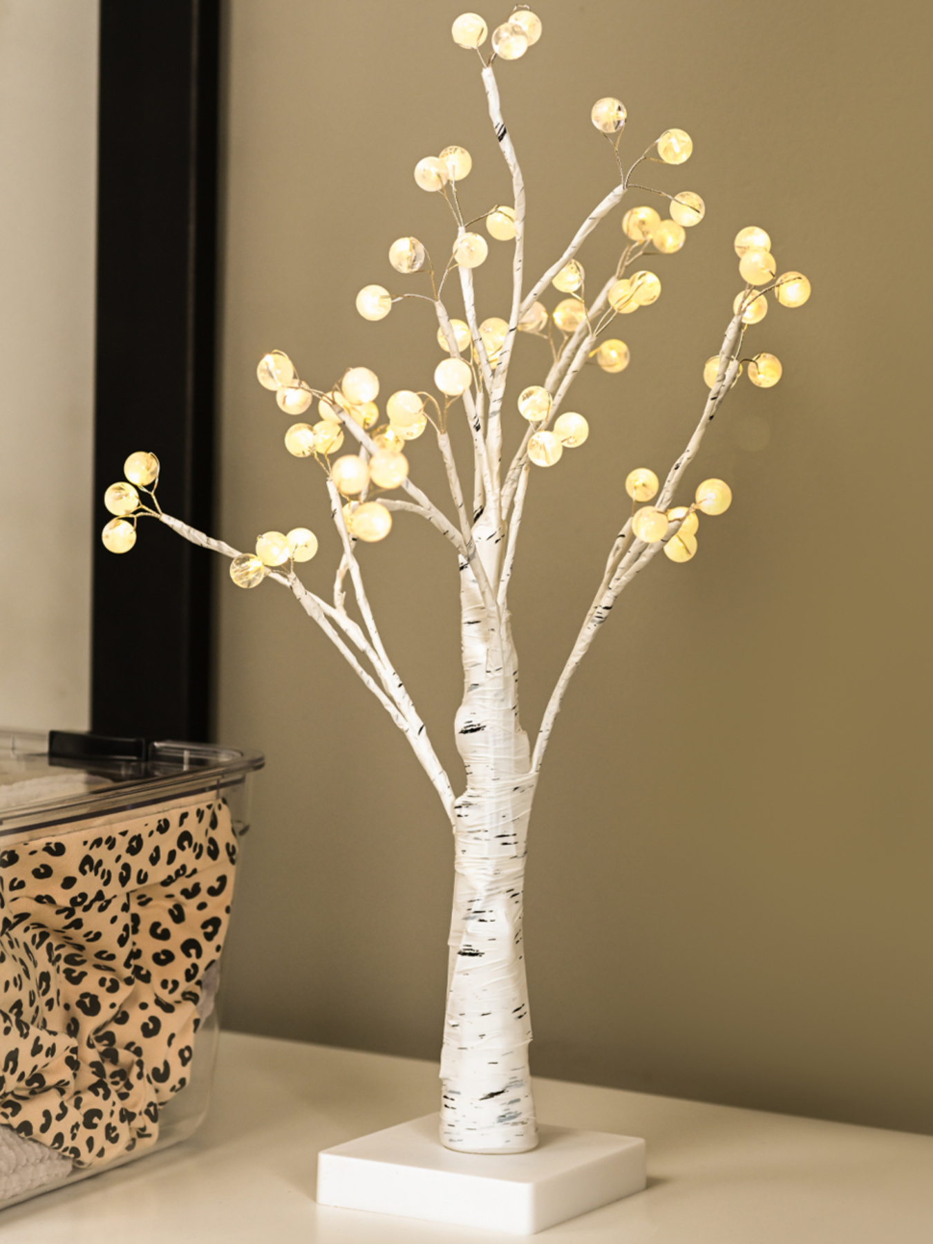 Дерево світлодіодне на батарейках MBM HOME модель DH-LAMP-04 WHITE Фото