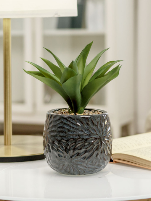 Искусственное растение в горшке MBM MY HOME модель DH-FLOWERS-13 GREEN/BLACK Фото