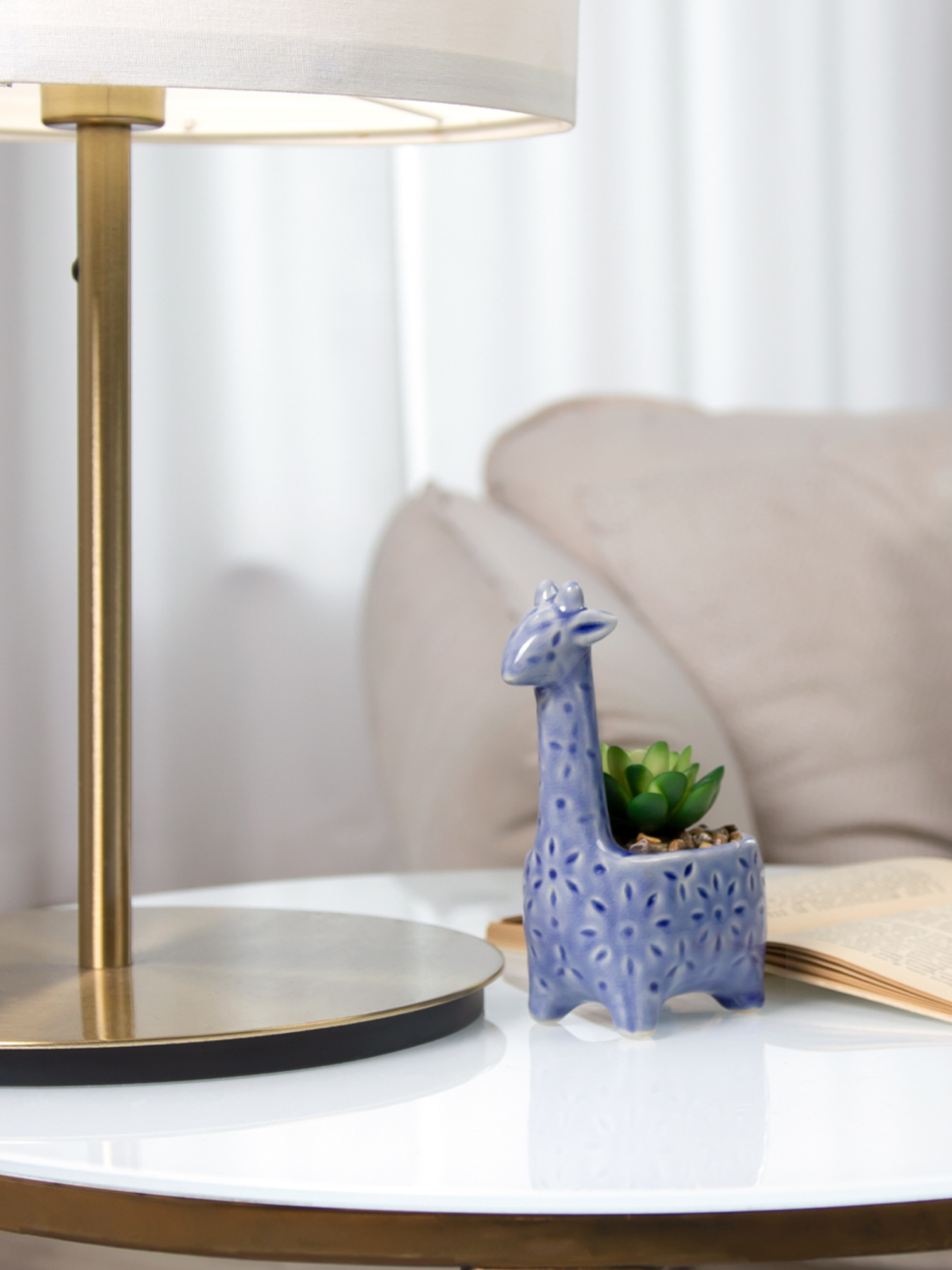 Искусственное растение в горшке MBM MY HOME модель DH-FLOWERS-20 GREEN/BLUE Фото