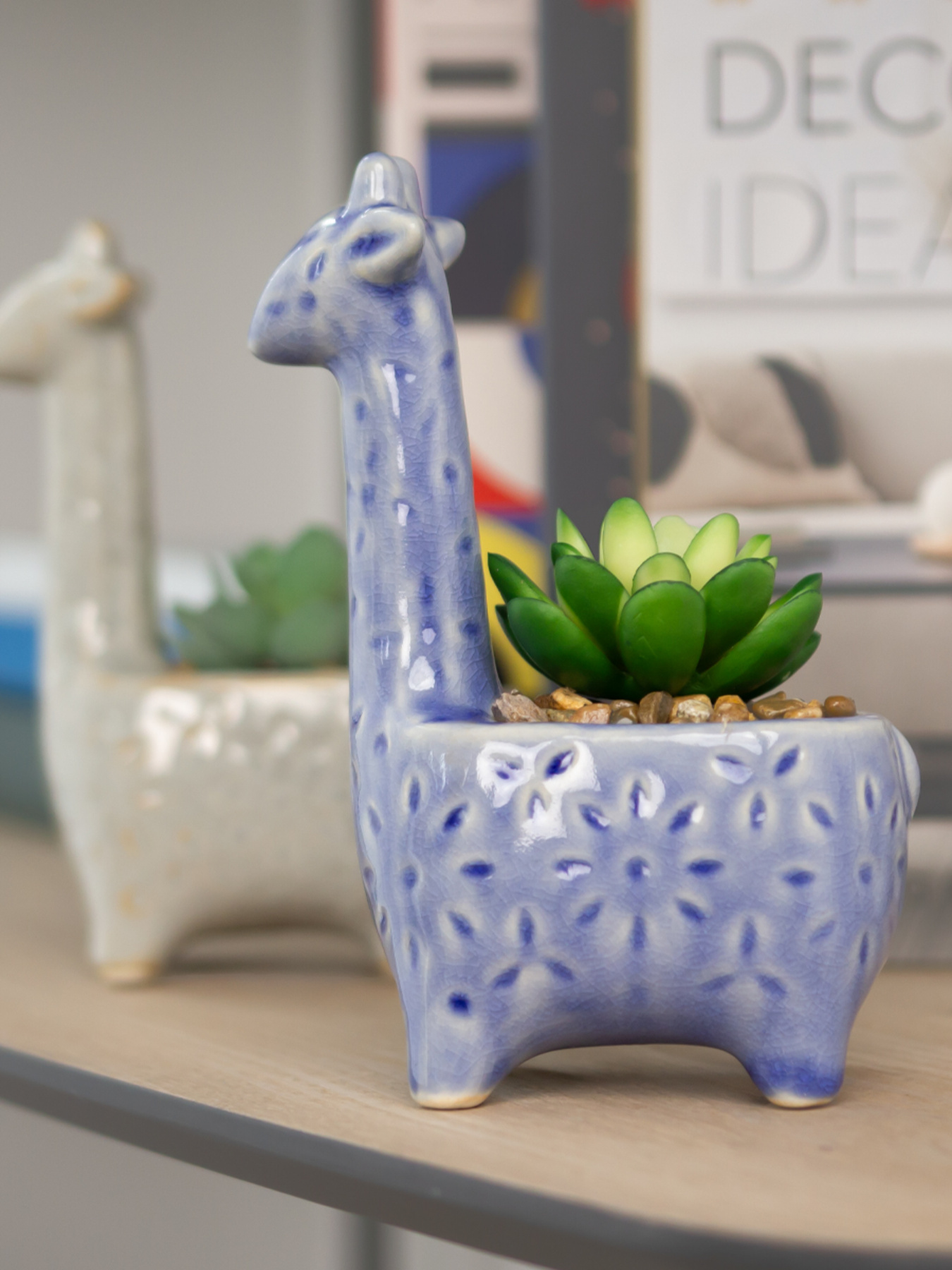 Искусственное растение в горшке MBM MY HOME модель DH-FLOWERS-20 GREEN/BLUE Фото