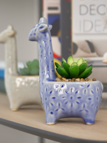 Искусственное растение в горшке MBM MY HOME модель DH-FLOWERS-20 GREEN/BLUE Фото