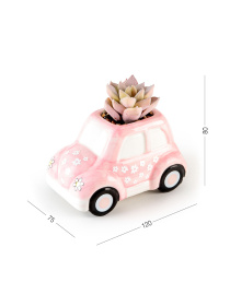 Искусственное растение в горшке "Машинка" MBM HOME модель DH-FLOWERS-23 GREEN/PINK Фото