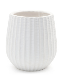 Горшок-кашпо для растений белый MBM HOME модель DH-FLOWERS-25 M WHITE Фото