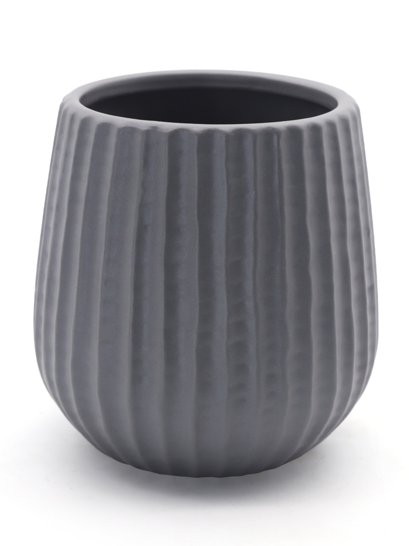 Горшок-кашпо для растений серый MBM MY HOME модель DH-FLOWERS-25 S GRAY Фото