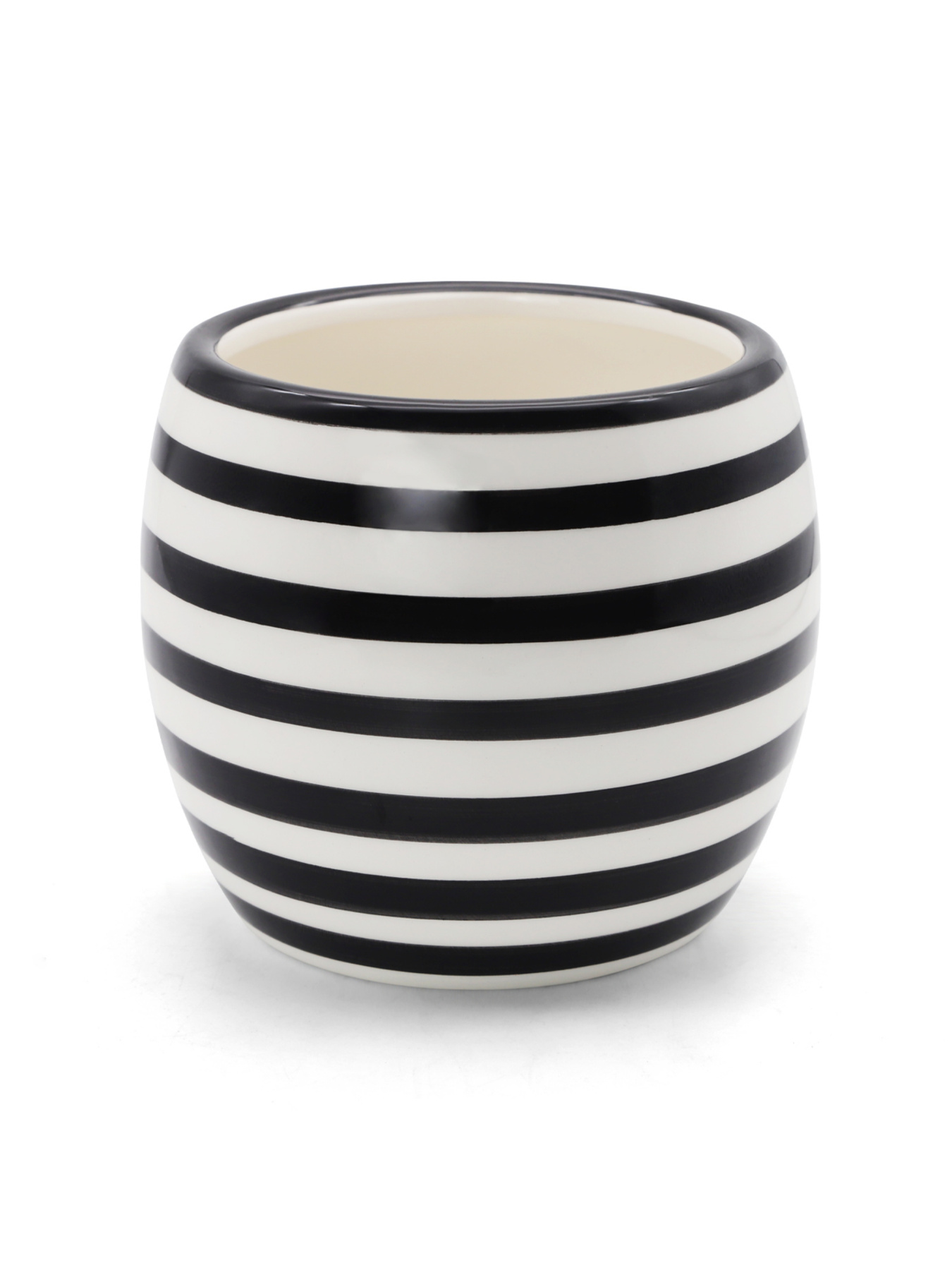 Горшок-кашпо для растений черно-белый MBM MY HOME модель DH-FLOWERS-27 WHITE/BLACK Фото