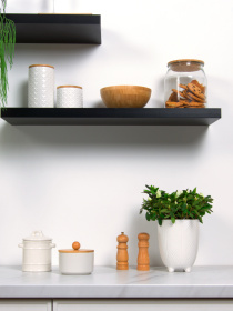 Горшок-кашпо для растений белый MBM MY HOME модель DH-FLOWERS-28 M WHITE Фото