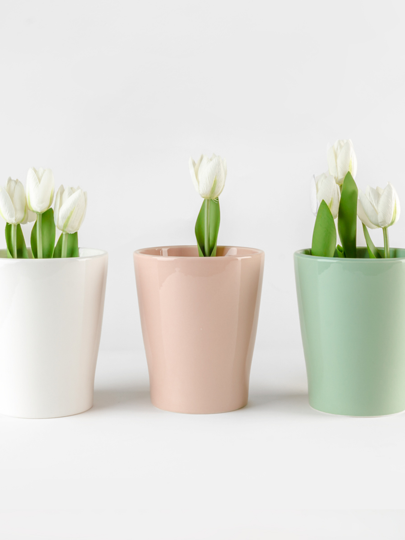 Горшок-кашпо для растений белый MBM HOME модель DH-FLOWERS-29 WHITE Фото