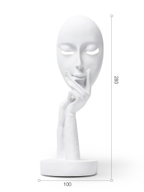 Статуэтка "Маска" белая MBM MY HOME модель DH-ST-03 WHITE Фото