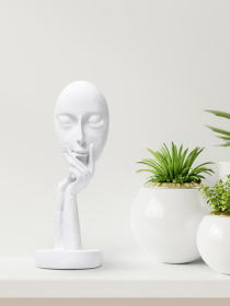 Статуетка "Маска" біла MBM HOME модель DH-ST-03 WHITE Фото