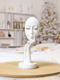 Статуетка "Маска" біла MBM HOME модель DH-ST-03 WHITE Фото