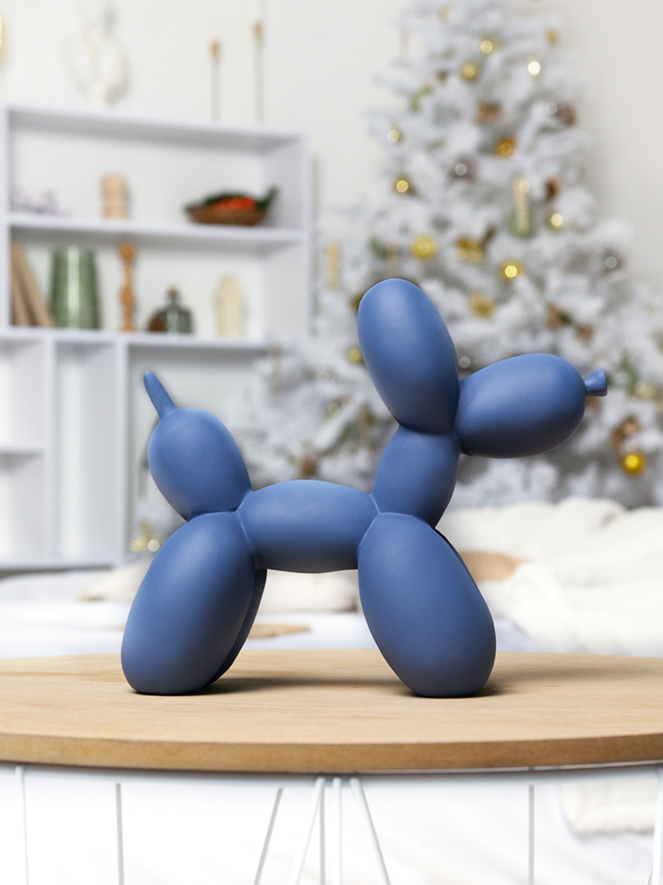 Статуетка "Пес з кульки" синя MBM HOME модель DH-ST-06 DARK BLUE Фото