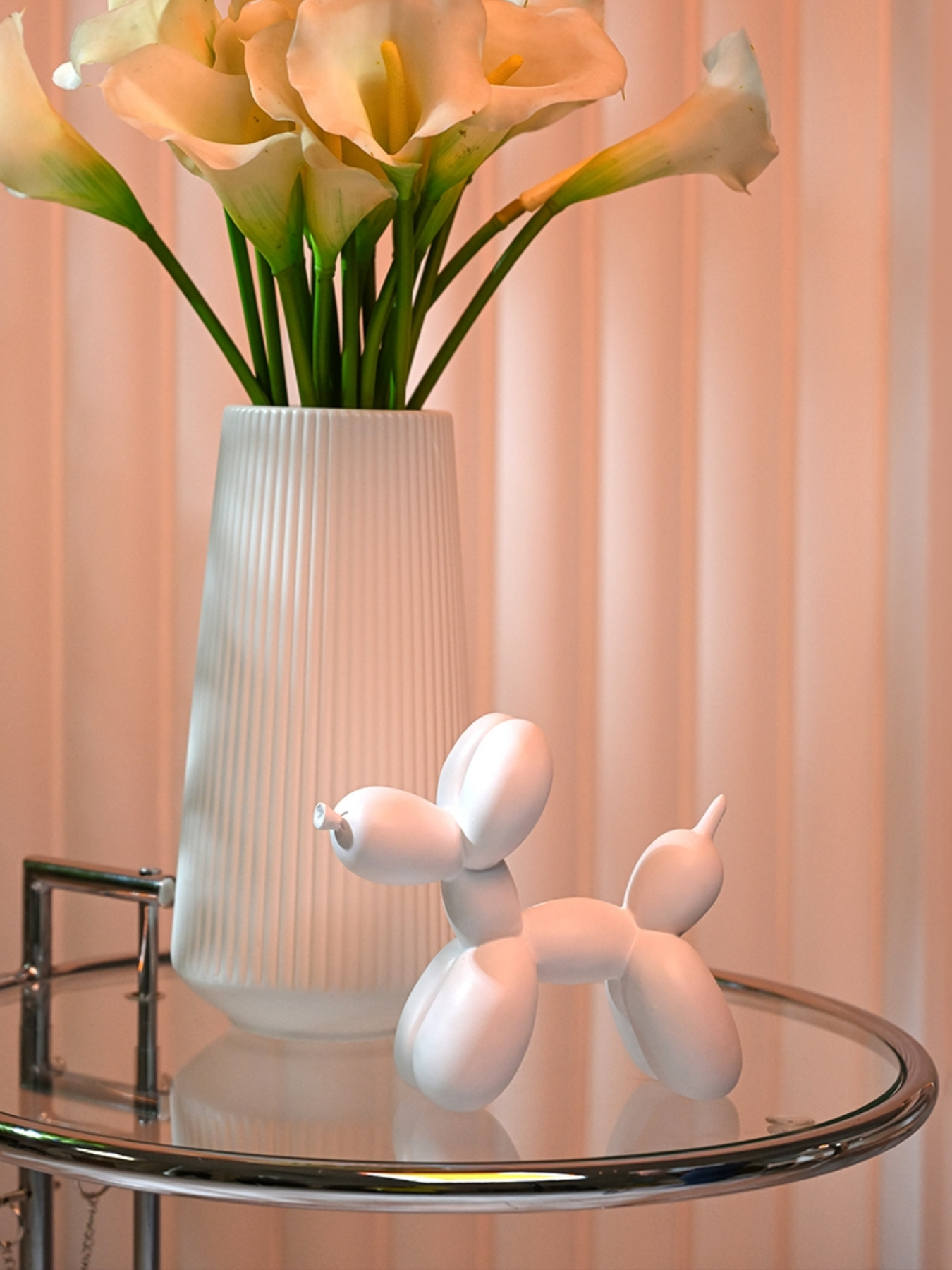 Статуэтка "Собака из шарика" белая MBM MY HOME модель DH-ST-06 WHITE Фото