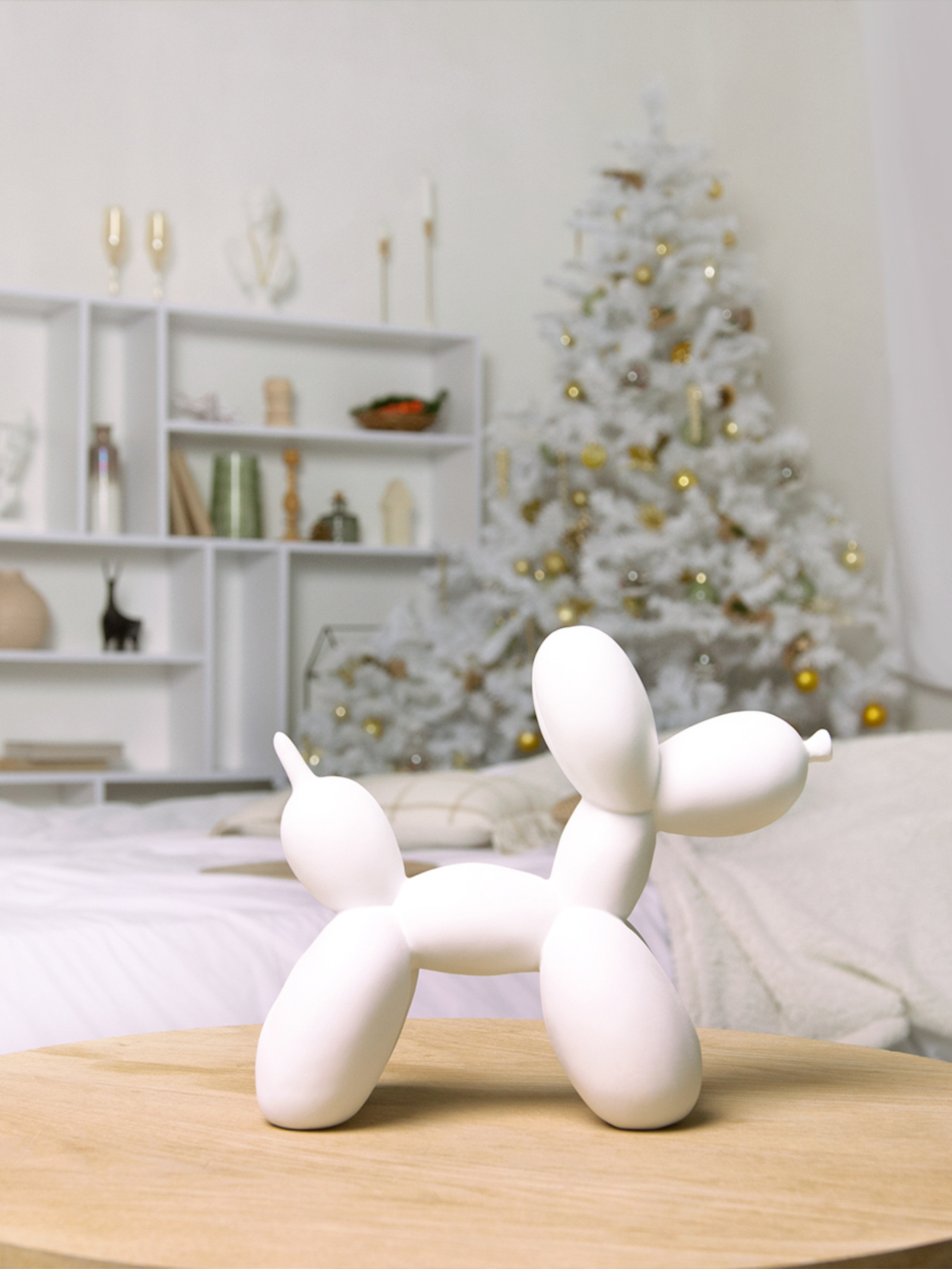 Статуэтка "Собака из шарика" белая MBM MY HOME модель DH-ST-06 WHITE Фото