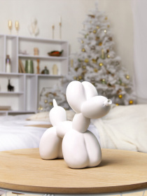 Статуэтка "Собака из шарика" белая MBM MY HOME модель DH-ST-06 WHITE Фото