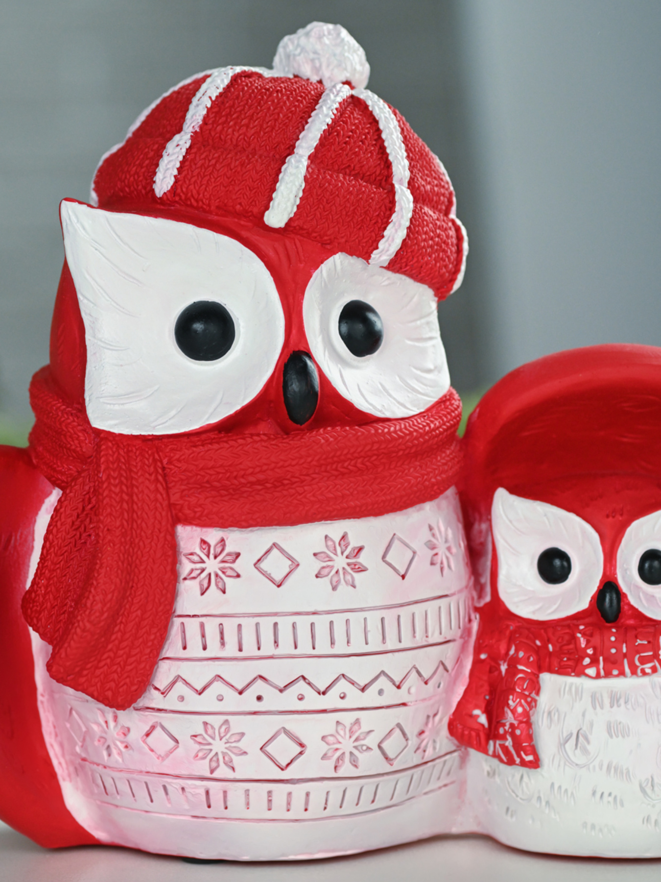 Статуетка новорічна "Три сови" MBM HOME модель DH-ST-13 RED Фото