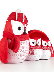 Статуетка новорічна "Три сови" MBM HOME модель DH-ST-13 RED Фото