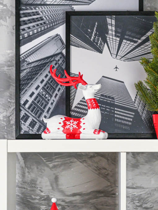 Статуэтка "Новогодний олень" MBM MY HOME модель DH-ST-15 RED Фото