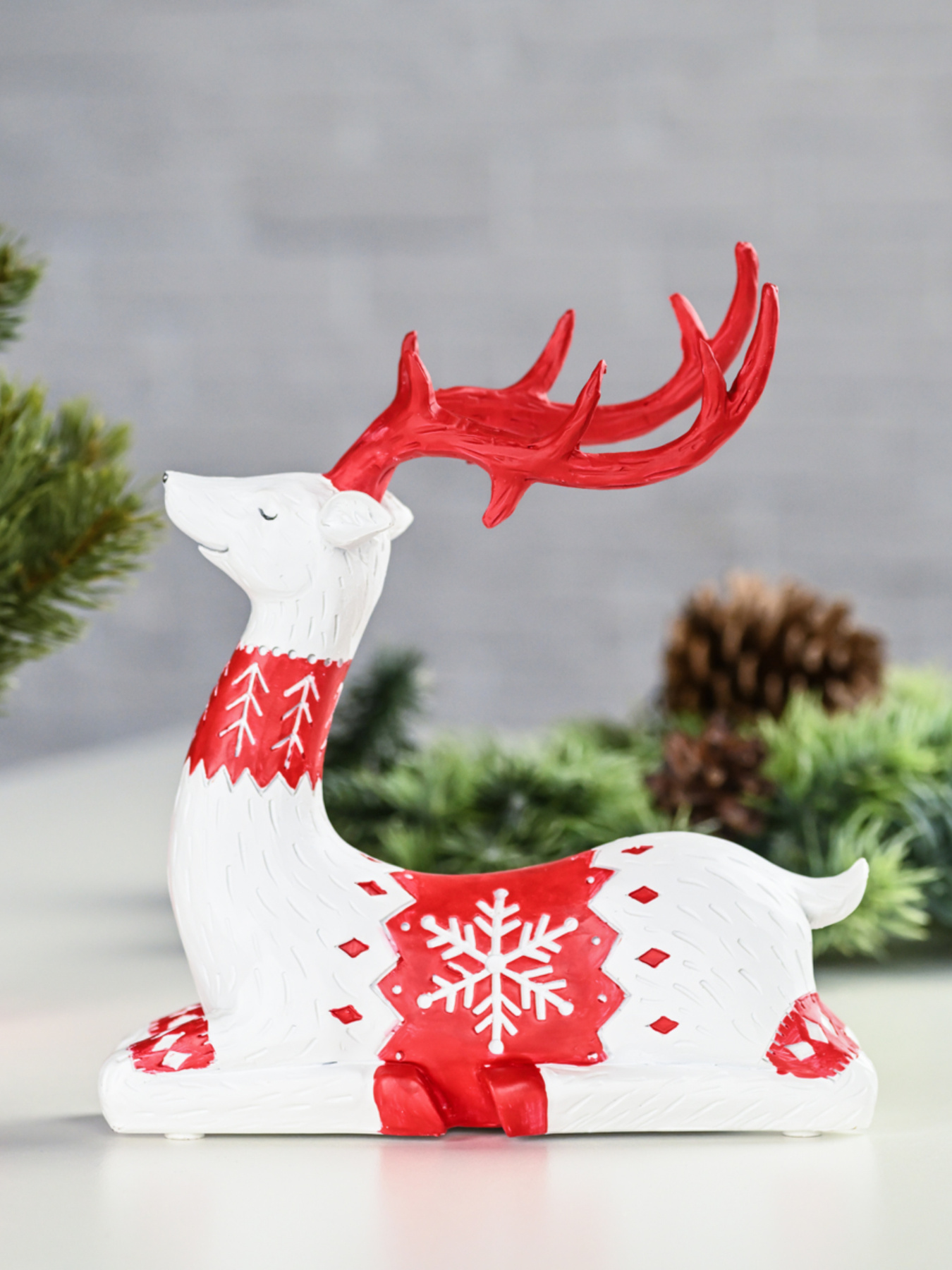 Статуетка "Новорічний олень" MBM HOME модель DH-ST-15 RED Фото