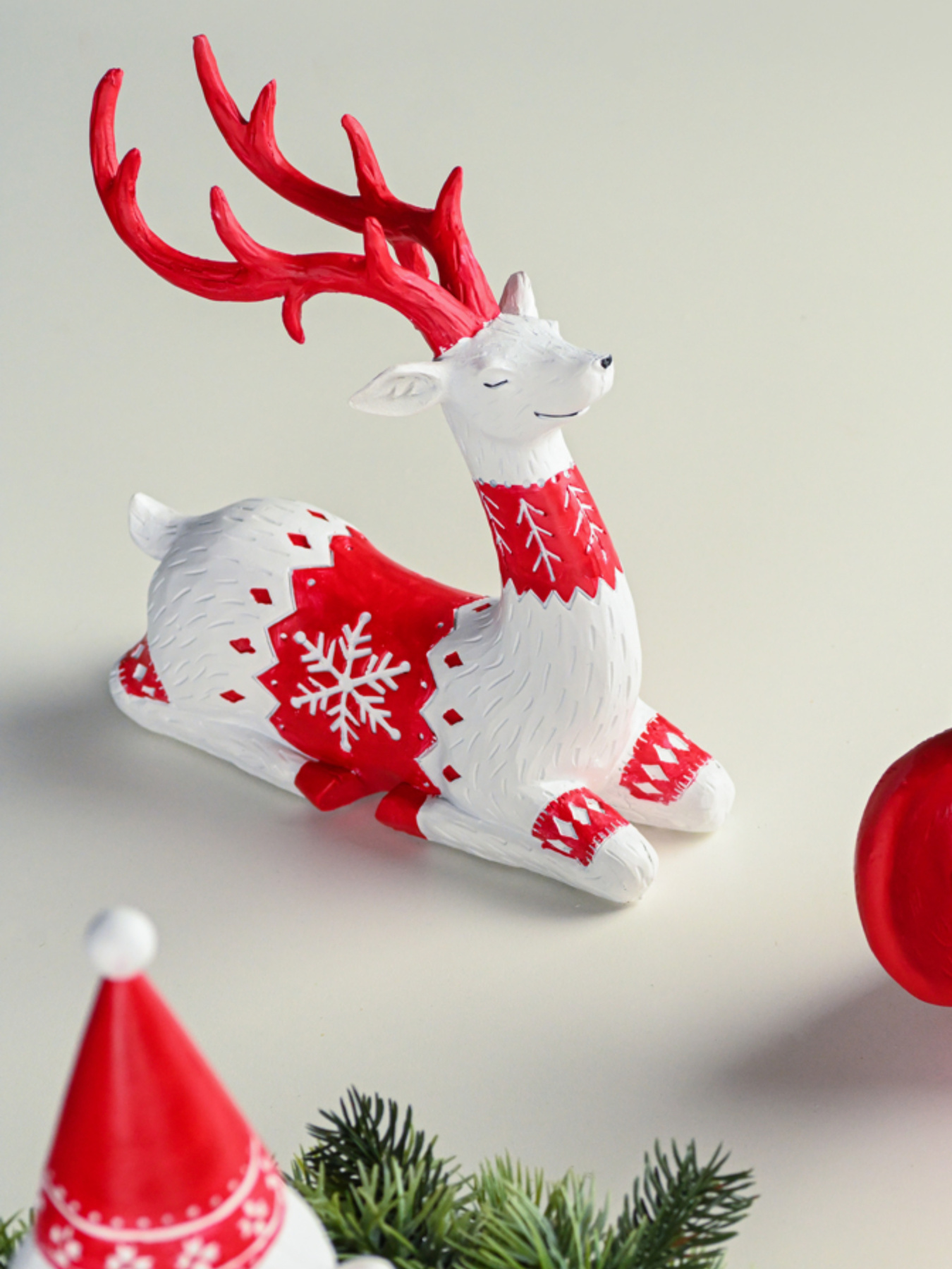 Статуетка "Новорічний олень" MBM HOME модель DH-ST-15 RED Фото