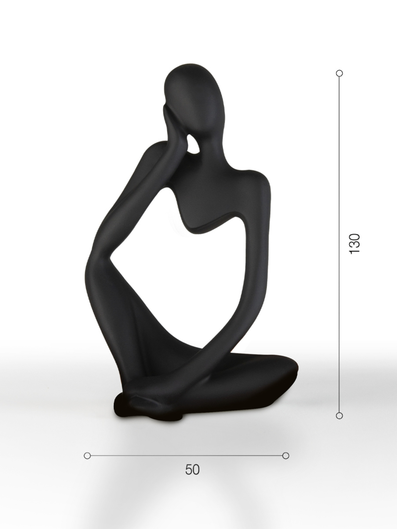 Статуэтка "Мыслитель" черная MBM MY HOME модель DH-ST-16-1 BLACK Фото