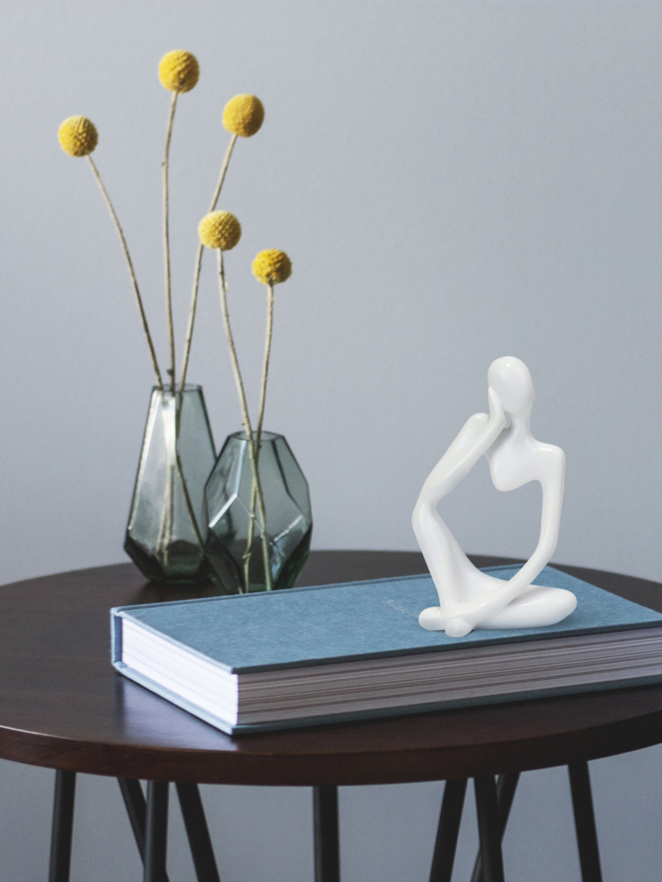 Статуэтка "Мыслитель" белая MBM MY HOME модель DH-ST-16-1 WHITE Фото