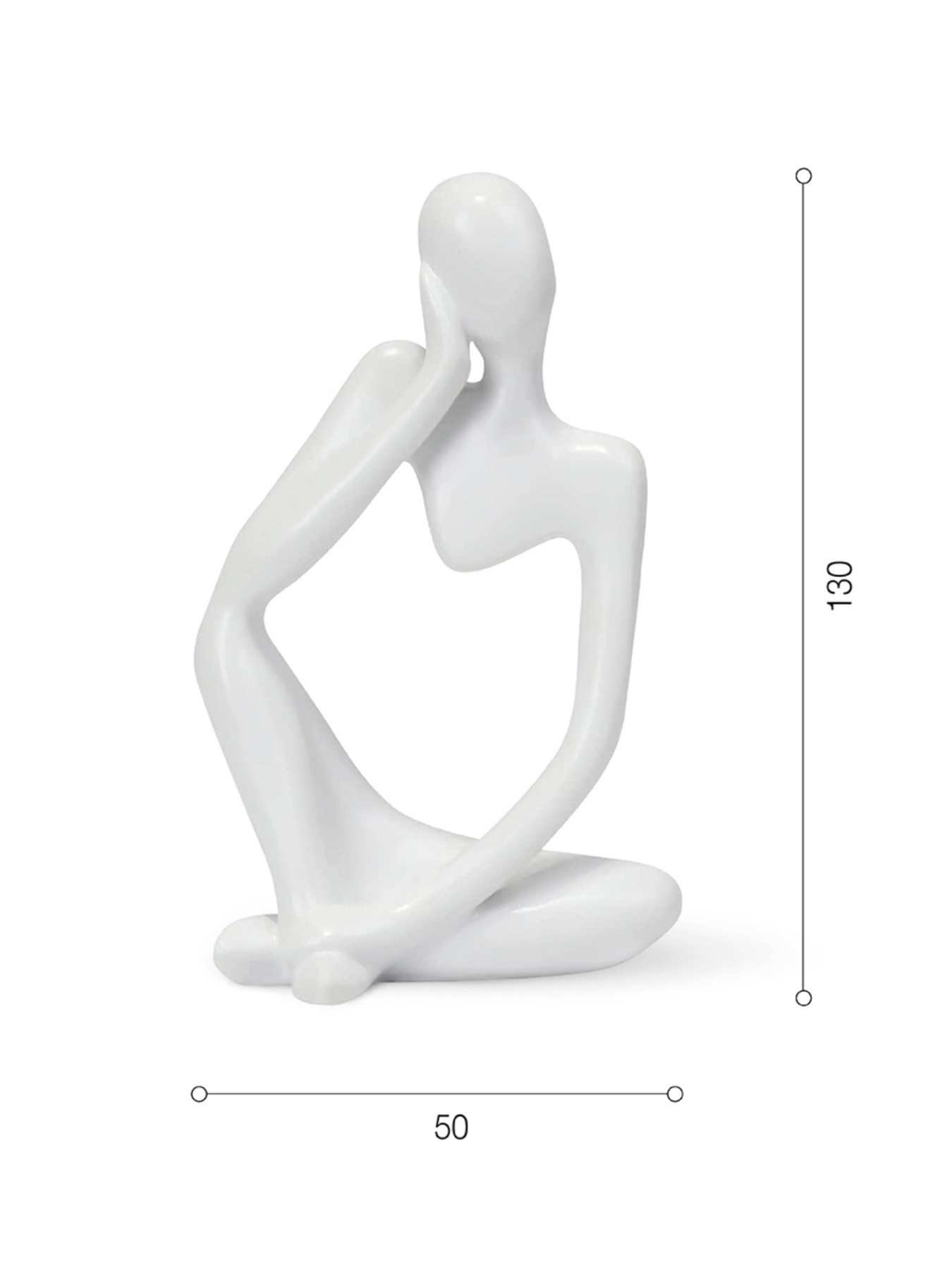 Статуэтка "Мыслитель" белая MBM HOME модель DH-ST-16-1 WHITE Фото