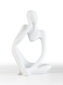 Статуэтка "Мыслитель" белая MBM HOME модель DH-ST-16-1 WHITE Фото