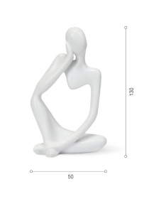 Статуэтка "Мыслитель" белая MBM HOME модель DH-ST-16-1 WHITE Фото