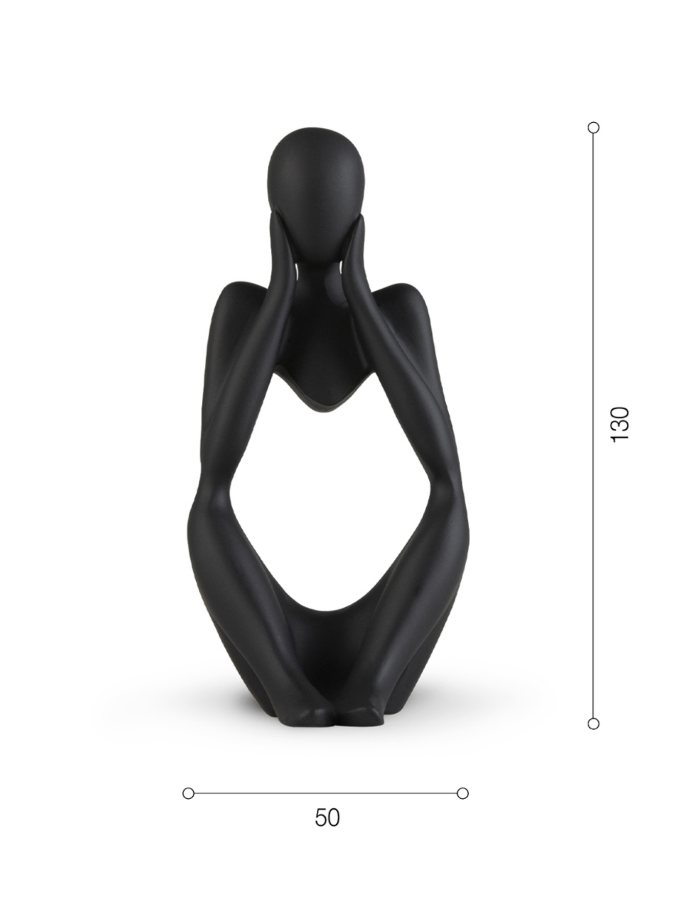 Статуэтка "Мыслитель" черная MBM MY HOME модель DH-ST-16-2 BLACK Фото